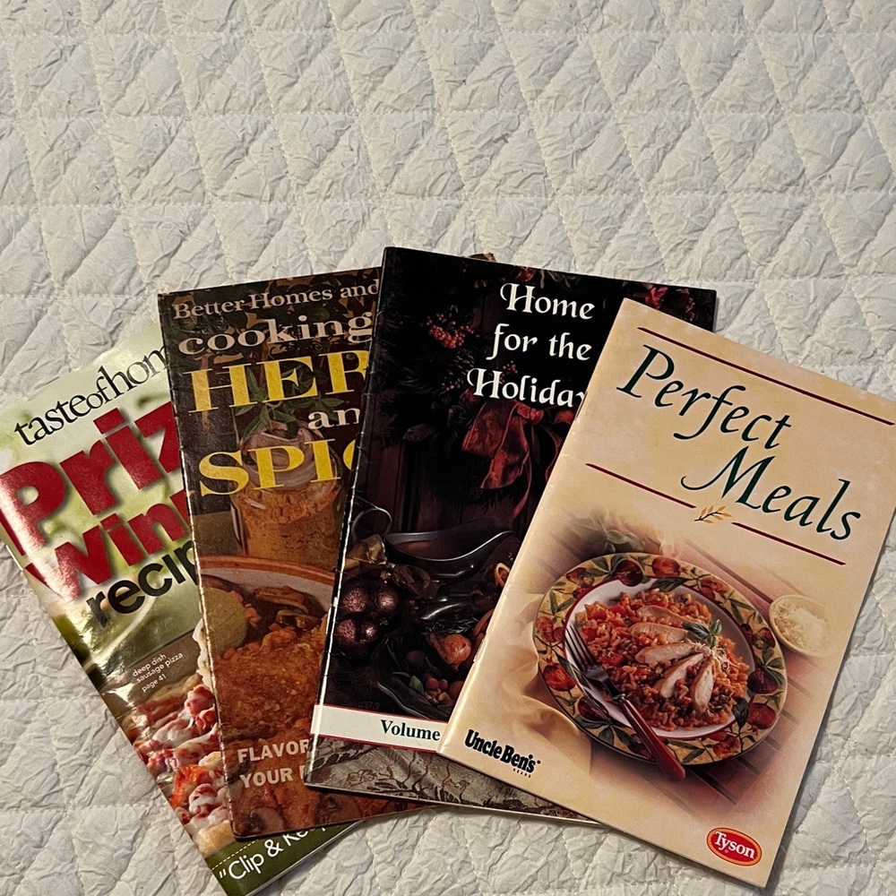 variety of cookbooks set